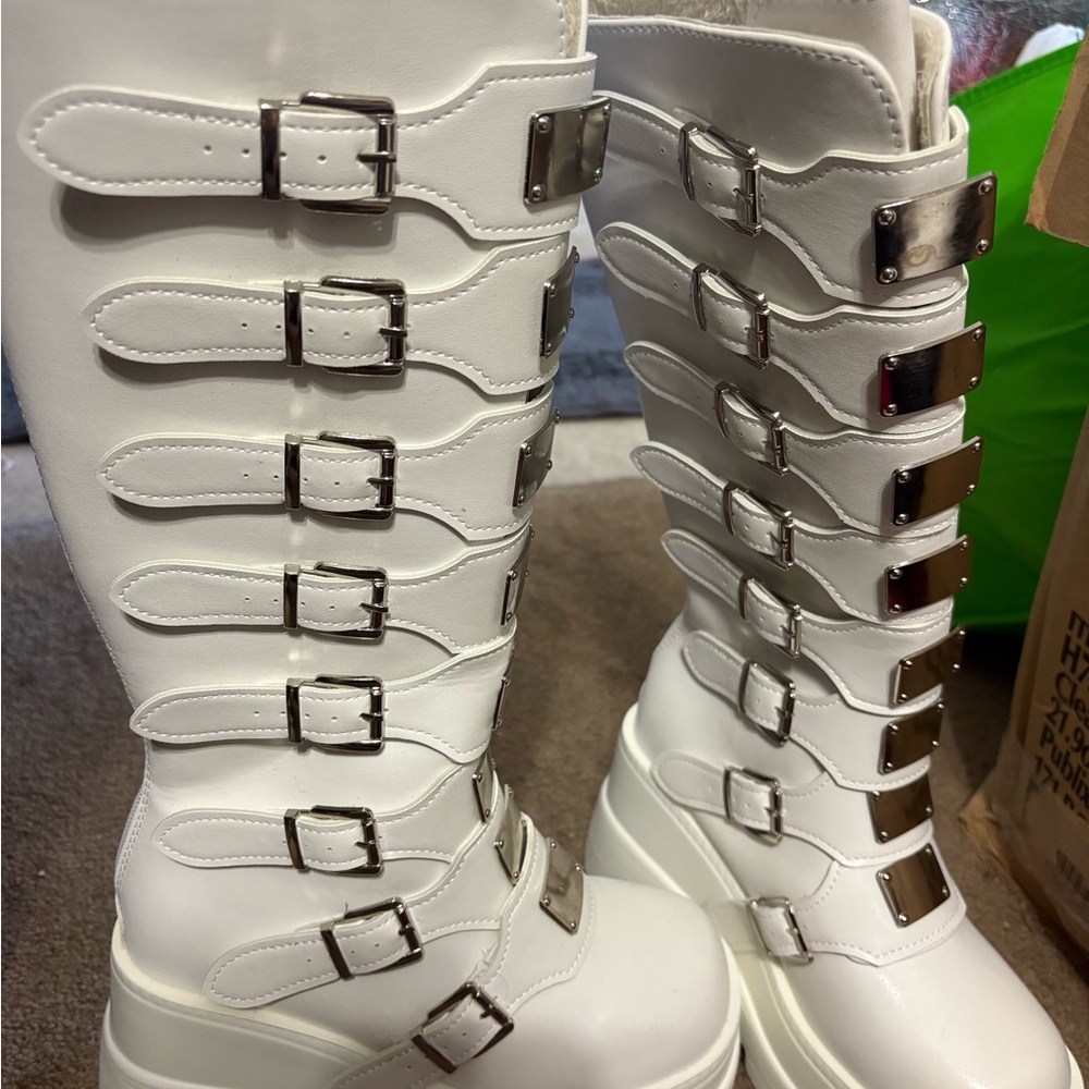 Women’s Platform Buckle Boots - Picture 3 of 3